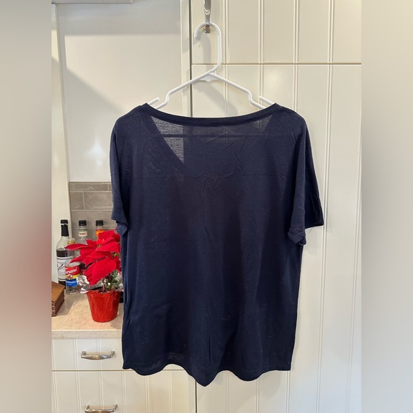 Navy Graphic T-Shirt with White Print - Picture 2 of 2